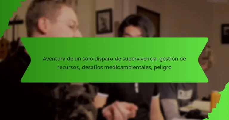 Aventura de un solo disparo de supervivencia: gestión de recursos, desafíos medioambientales, peligro