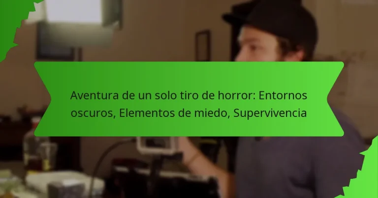 Aventura de un solo tiro de horror: Entornos oscuros, Elementos de miedo, Supervivencia