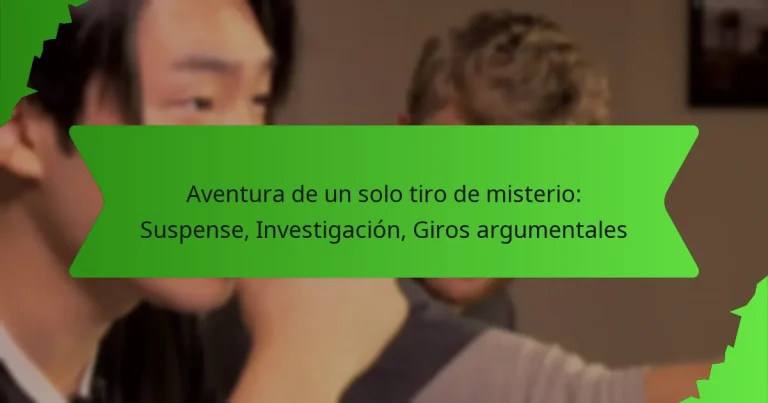 Aventura de un solo tiro de misterio: Suspense, Investigación, Giros argumentales