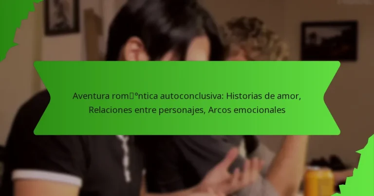 Aventura romántica autoconclusiva: Historias de amor, Relaciones entre personajes, Arcos emocionales