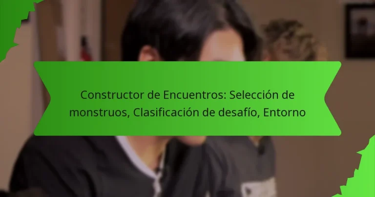 Constructor de Encuentros: Selección de monstruos, Clasificación de desafío, Entorno
