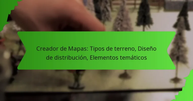 Creador de Mapas: Tipos de terreno, Diseño de distribución, Elementos temáticos