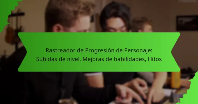 Rastreador de Progresión de Personaje: Subidas de nivel, Mejoras de habilidades, Hitos